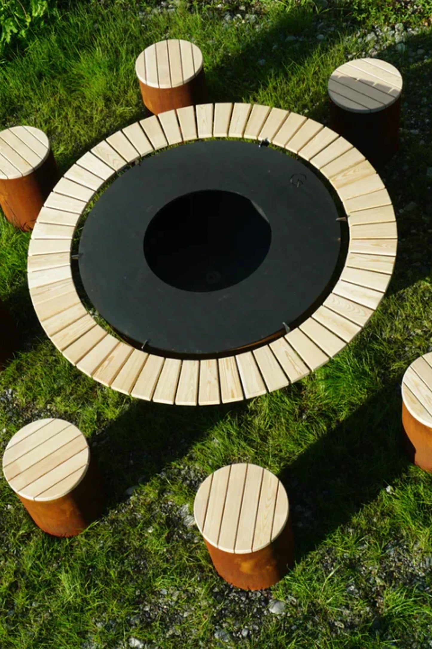 Holzablage Grillring