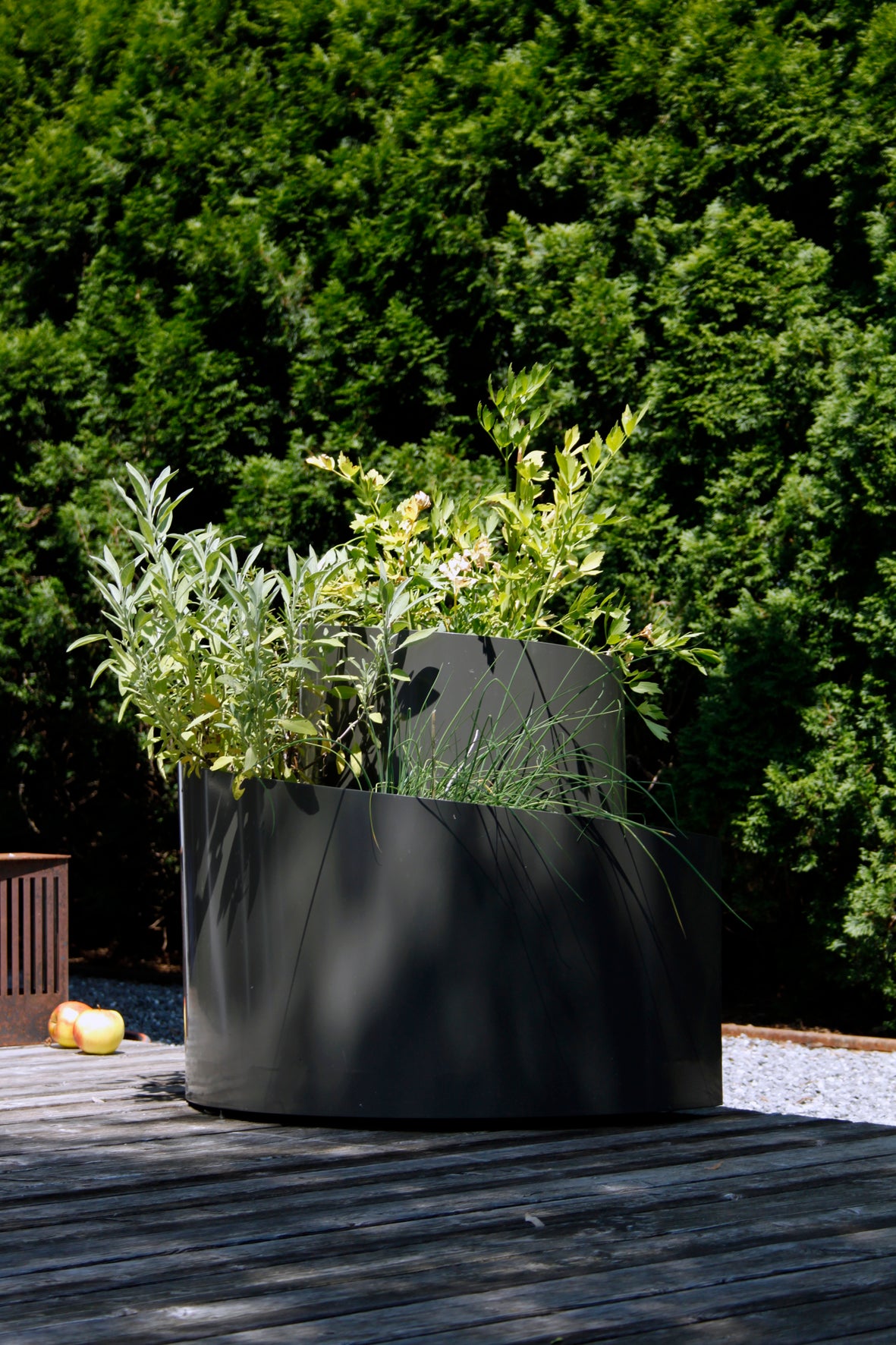 Kräuterspirale Terrasse, Kräuterschnecke Alu