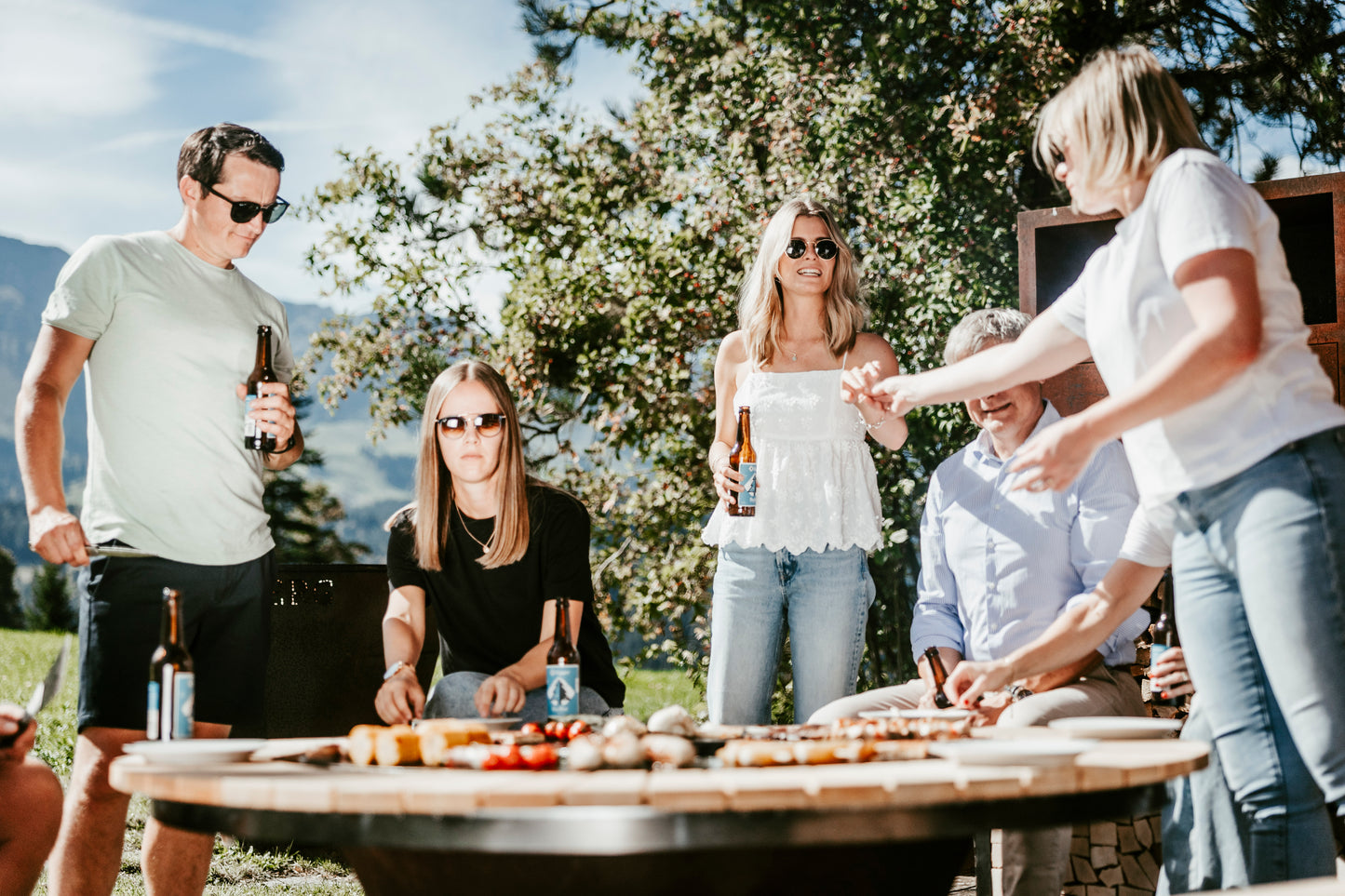 Holz-Auflagering zu Grillring Cono