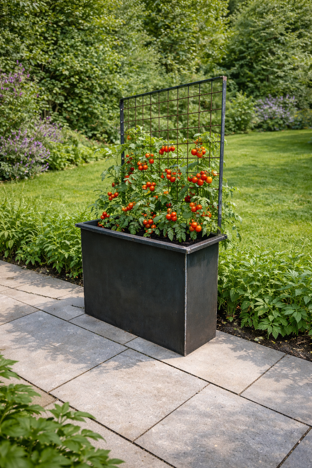 Hochbeete mit Rankgitter