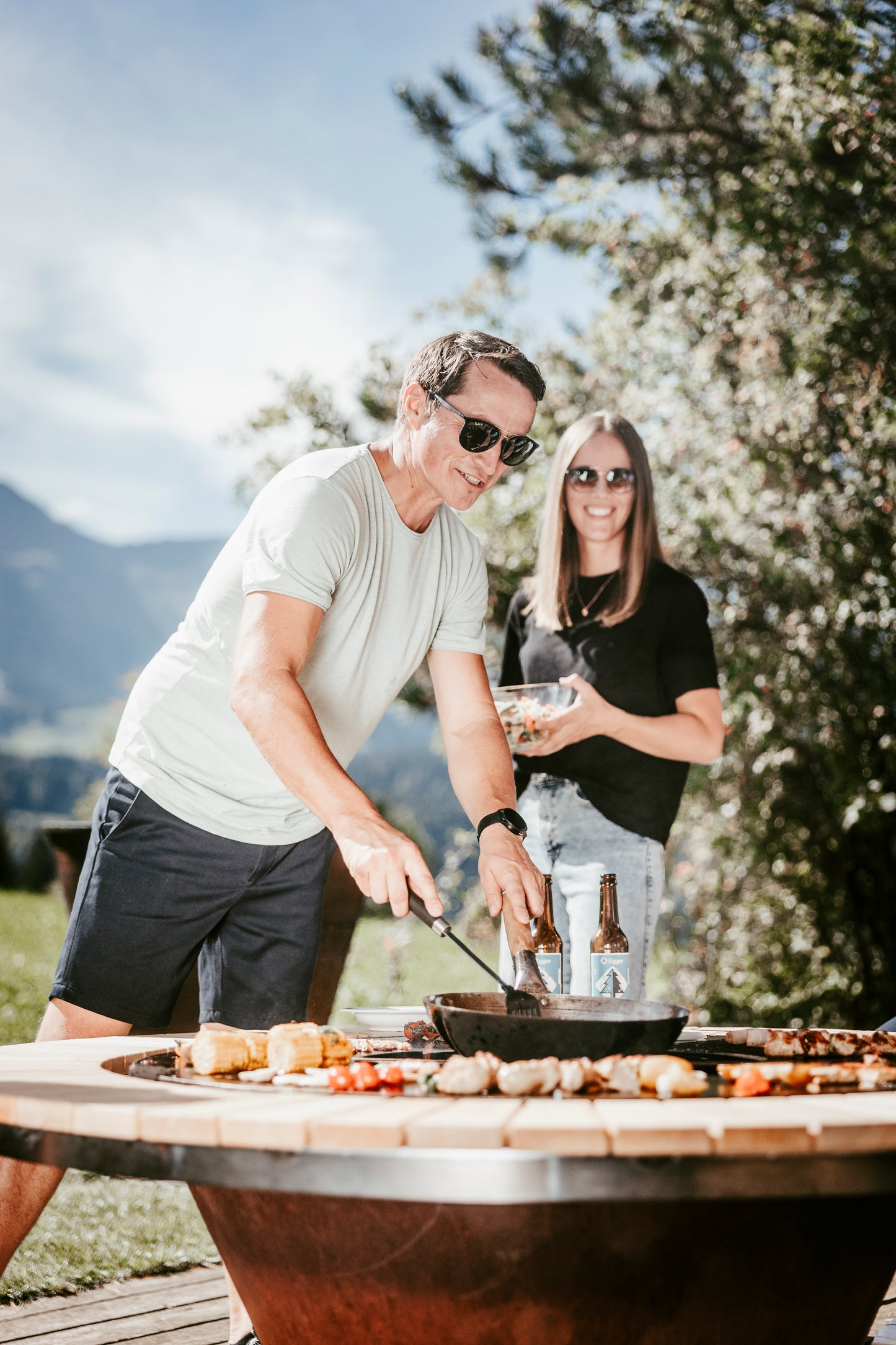 Holz-Auflagering zu Grillring Cono