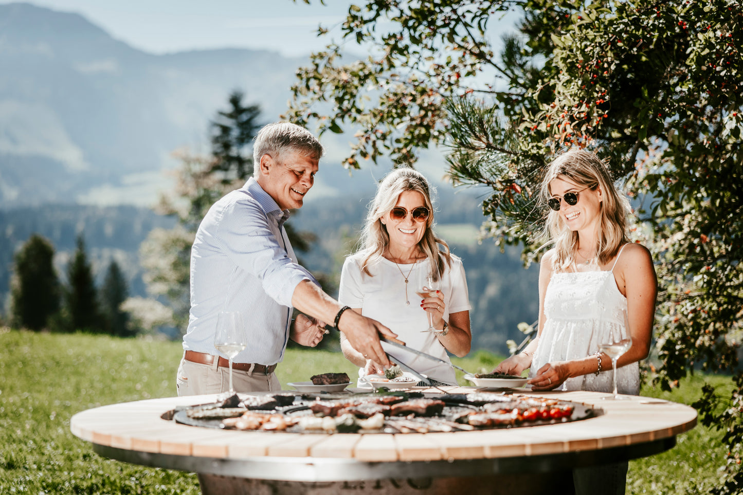 Holz-Auflagering zu Grillring Cono